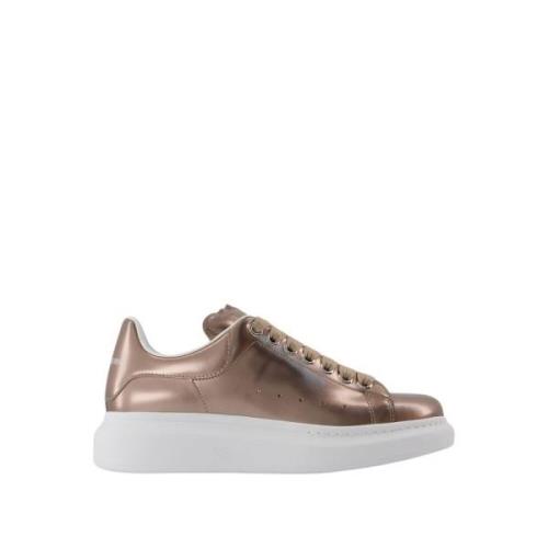 Beige Skinn Oversized Sneakers