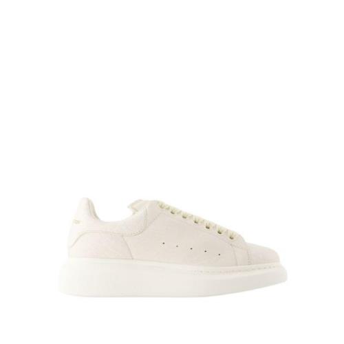 Hvite Skinn Oversized Sneakers