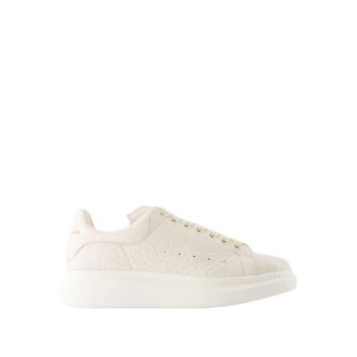 Hvite Skinn Oversized Sneakers