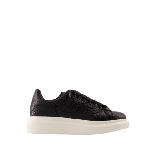 Svart Lær Oversized Sneakers