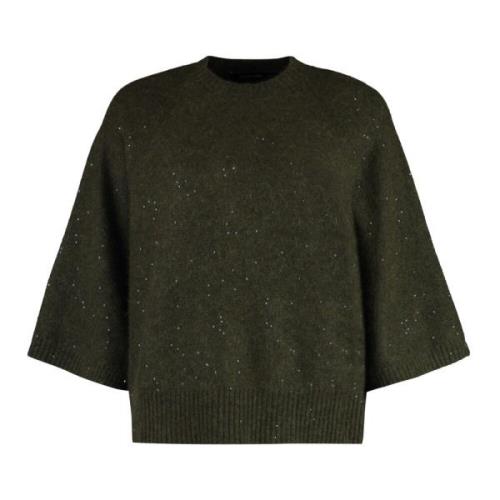 Paljett Ull Crew-Neck Sweater