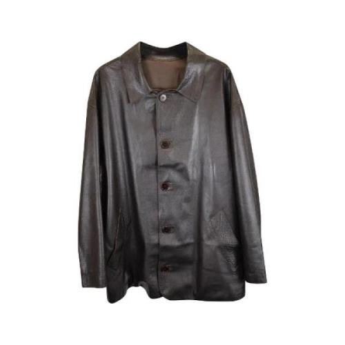 Pre-owned Leather outerwear