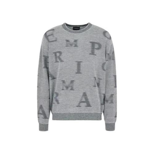 Blå Ull Crew-Neck Sweater