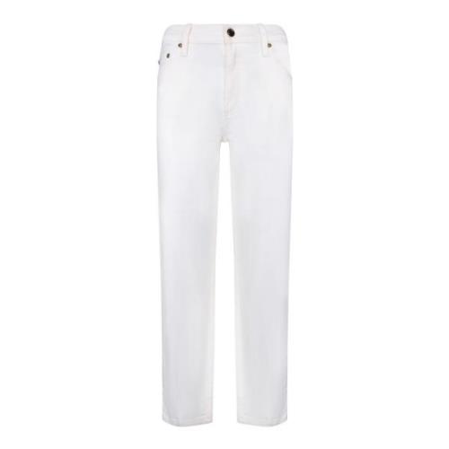 Hvit Flare Fit Denim Jeans