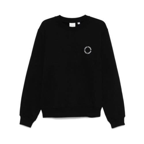 Sort Bomull Crew Neck Genser