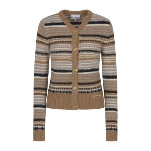 Stripete Ull Cardigan Genser