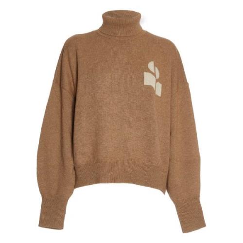 Kamel Strikk Turtleneck Pullover Aw24