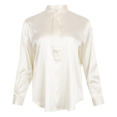 Silke Stretch Elegant Offwhite Bluse