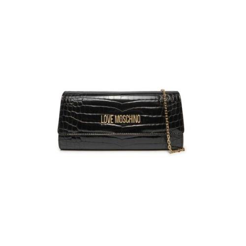 Elegant Shiny Croco Clutch Veske