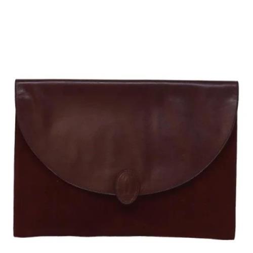 Pre-owned Suede clutches