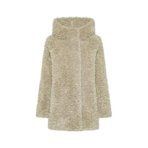 Elegant Sherpa Effekt Reversibel Jakke