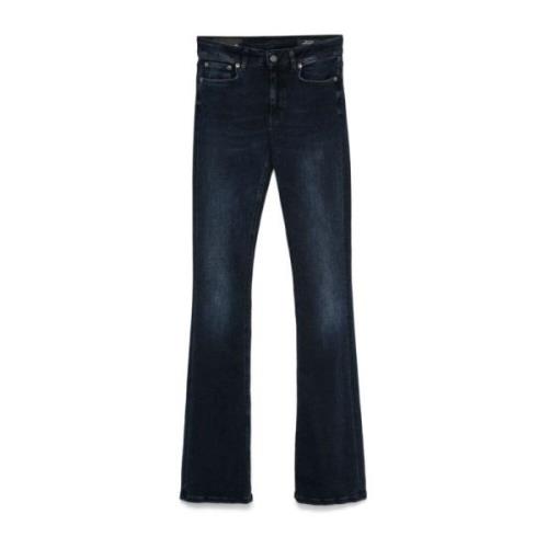 Blå Bootcut Stretch Denim Jeans