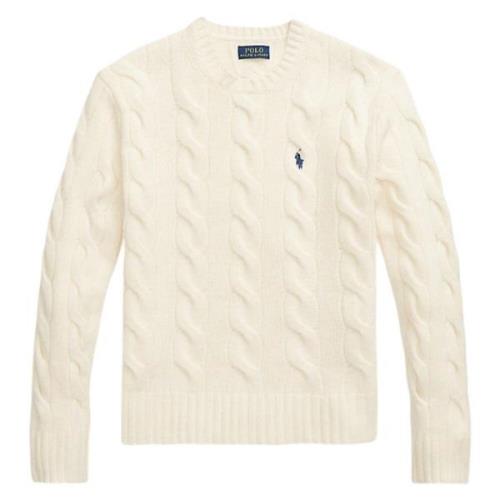 Klassisk Kabelstrikket Pullover Genser