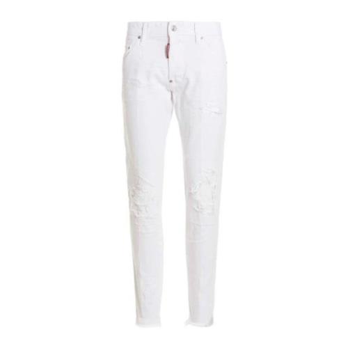 Hvit Slim Fit Denim Jeans