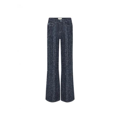 Thea Wide Leg Tweed Jeans