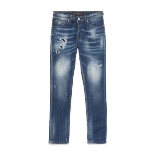 Slim Fit Blå Denim Jeans