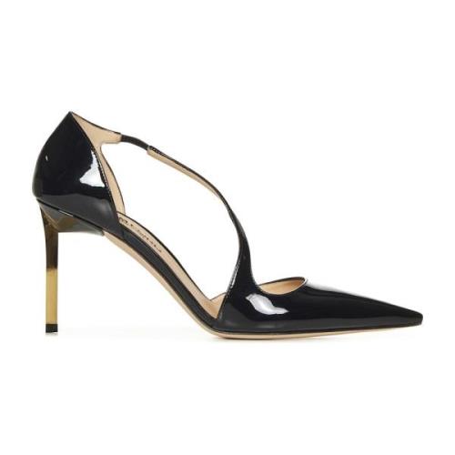 Svarte Skinn Stiletto Pumps