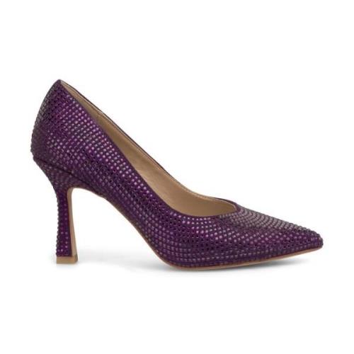 Stiletthæl sko med rhinestones