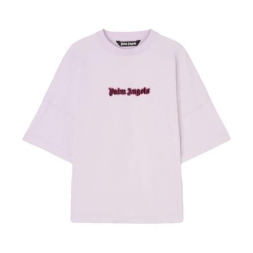 Lilla Oversized Logo T-skjorte Burgunder