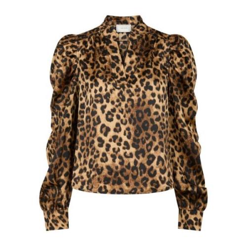 Leopardmønstret Bluse Rosslyn Stil