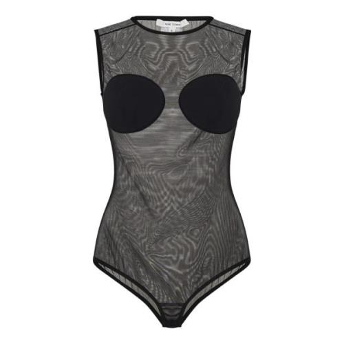 Svart ermeløs bodysuit Chic Style