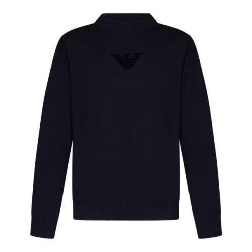 Navy Blue Crewneck Sweater Aw24