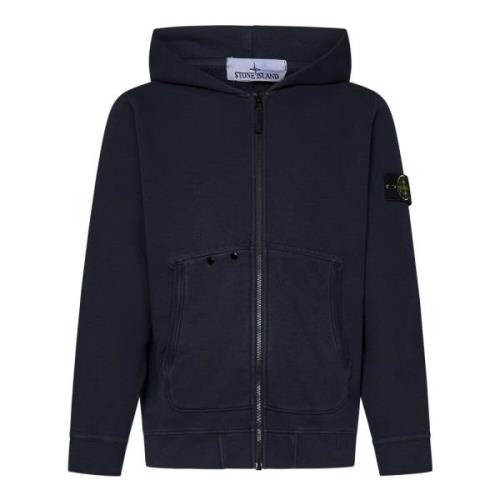 Blå Fleece Hettegenser Aw24