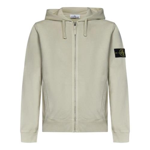 Beige Zip-Up Hoodie Aw24