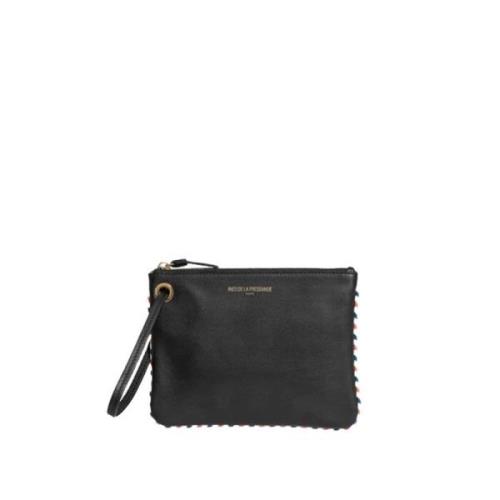 Marcia M clutch veske i svart skinn