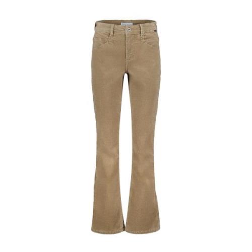 Cordfløyels Bibette Bootcut Bukse Lys Taupe