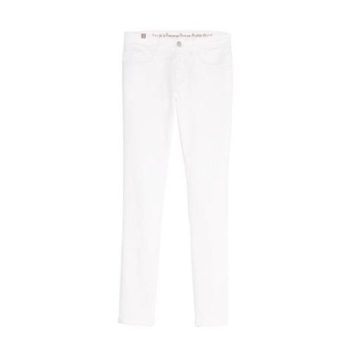 Bambus slim fit hvite bomullsjeans x Notify