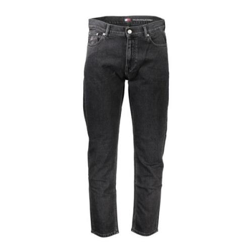 Klassiske Tapered Bomullsjeans med Lommer