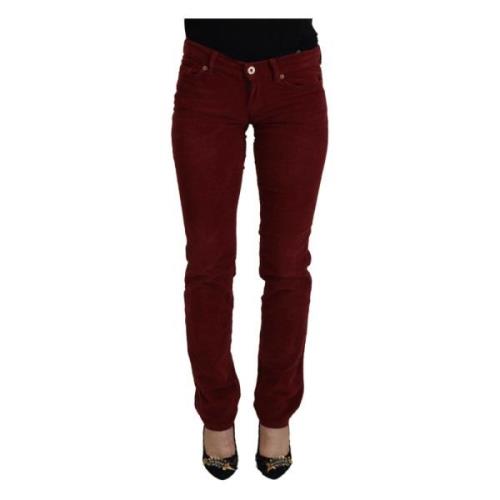 Maroon Corduroy Chic Bukser