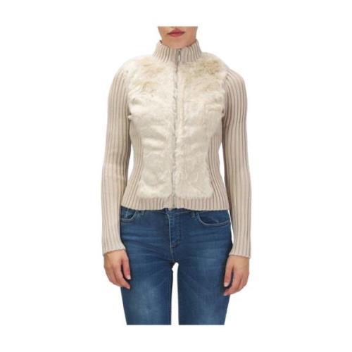 Ivory Strikket Cardigan Elegant Vinterstil