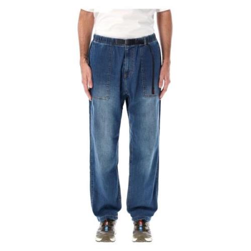 Mørk Brukt Loose Tapered Jeans