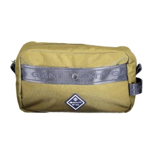 Grønn Herre Clutch Glidelås Lomme Logo