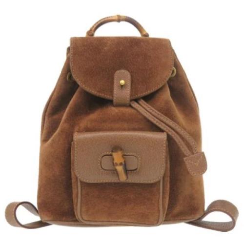 Pre-owned Suede backpacks