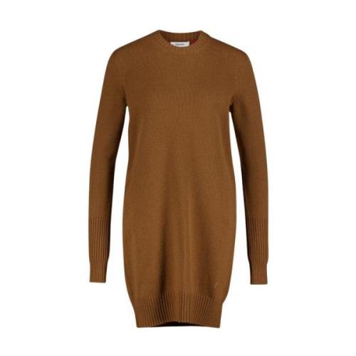 Luksus Cashmere Mini Kjole Kamel