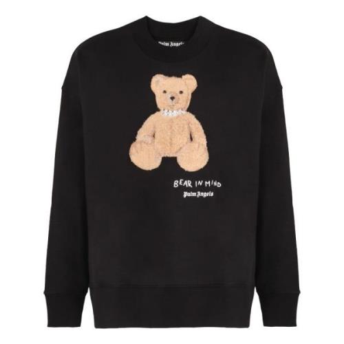 Ribbet Bomull Crew-Neck Sweatshirt