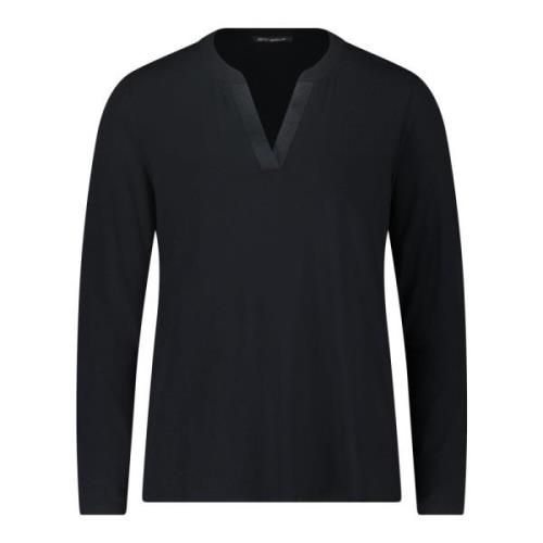 Feminin Jerseybluse med V-hals