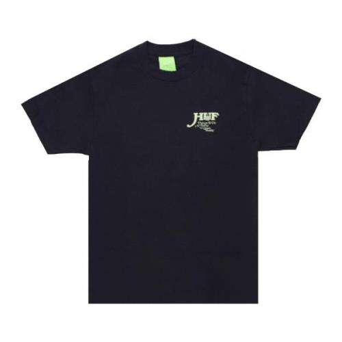 Svart Crew Neck Tee med Green Buddy Print