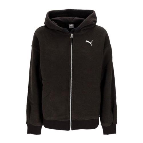 Chenille Full-zip Vinter Hoodie Svart