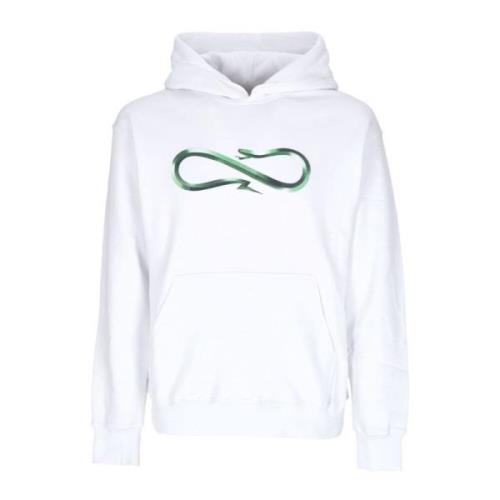 Logo Steel White Hoodie Langermet