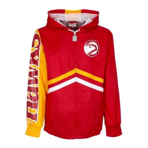 Atlanta Hawks Windbreaker Full Glidelås Rød/Gul