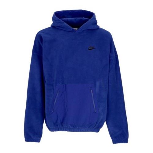 Polar Fleece Hoodie Dyp Blå/Svart