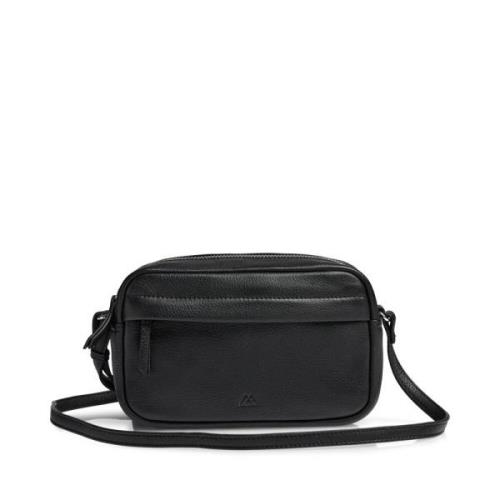 Svart Crossbody Veske med Glidelåslukking