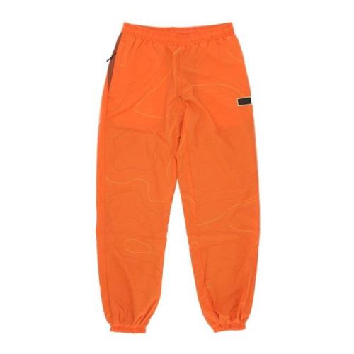 Oransje Baggy Tracksuit Bukser med Mesh