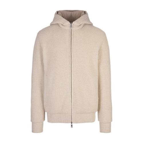 Reversible Zip-Up Hoodie Hvit Sweater