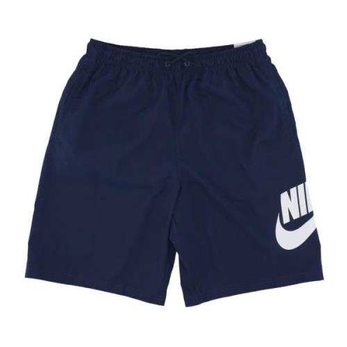 Midnight Navy/Hvit Vevd Twill Shorts