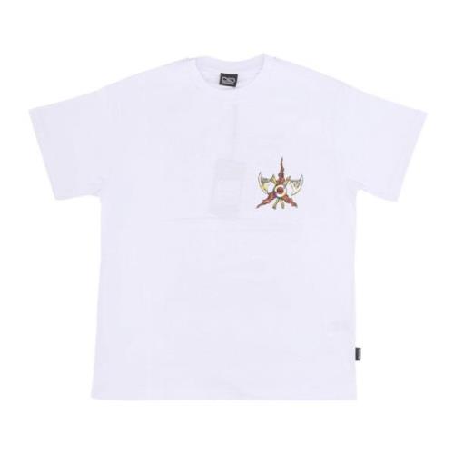 Hvit Crew Neck Tee med Logo